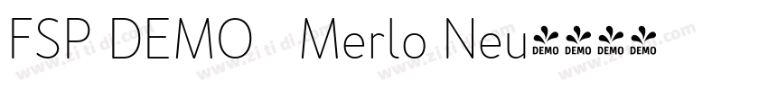 FSP DEMO   Merlo Neu字体转换